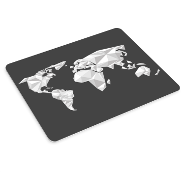 World map mouse pad polygonal world map - TenStickers