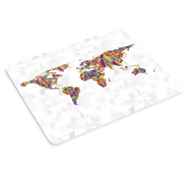 Colorful Geometric Representation world map mouse pad - TenStickers