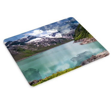 World map mouse pad majestic mountain landscape - TenStickers
