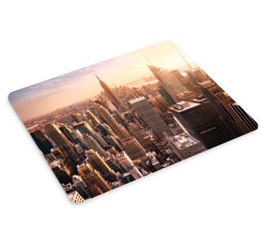 World map mouse pad skyline view - TenStickers