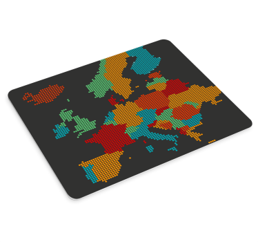 World map mouse pad colorful geographic regions - TenStickers