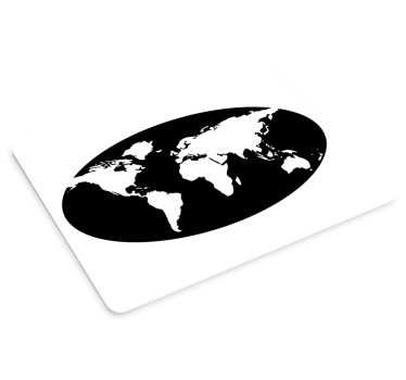World map mouse pad artistic global outline - TenStickers