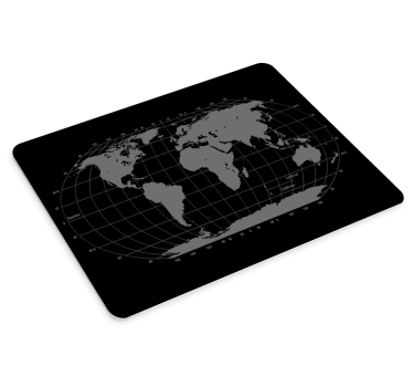 World map mouse pad with world map grid design - TenStickers