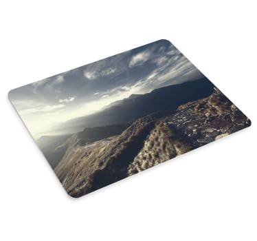 World map mouse pad mountainous landscape design - TenStickers