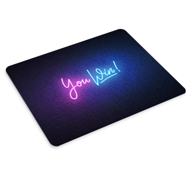 You win mousepad with quotes - TenStickers