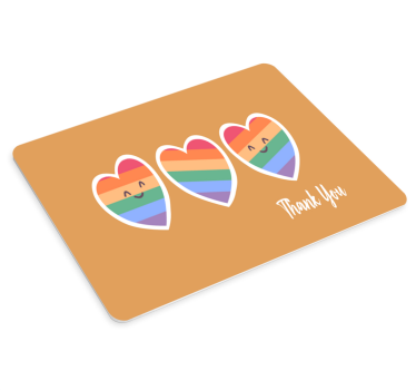 Thank you with rainbow mousepad with quotes - TenStickers