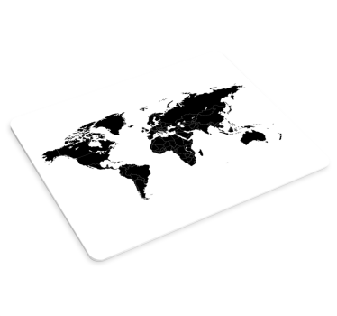 World map mouse pad stylized global outline - TenStickers