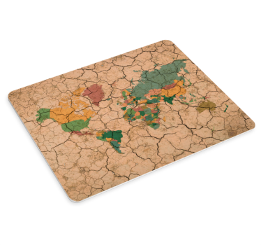 World map mouse pad cracked earth design - TenStickers
