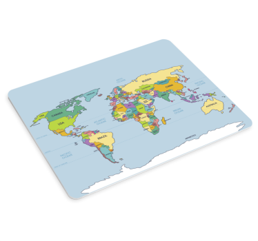 Geographic and political map mouse mat - TenStickers