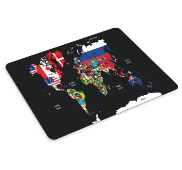 World map mouse pad vibrant global design - TenStickers