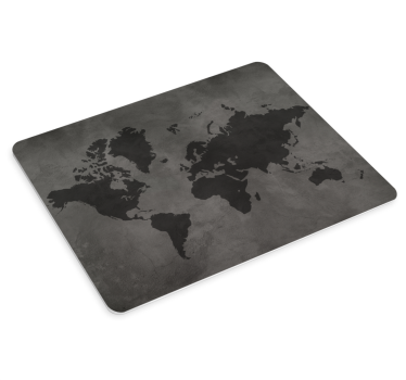 Worldmap grey tones map mouse mat - TenStickers