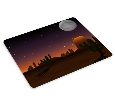 World map mouse pad desert night sky - TenStickers