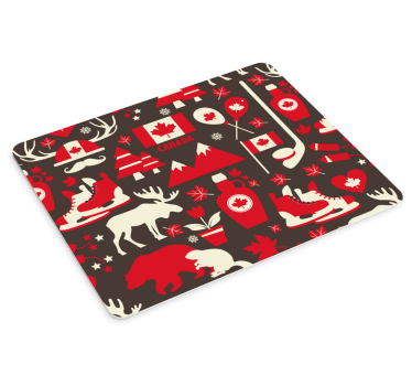 World map mouse pad canadian symbols collection - TenStickers