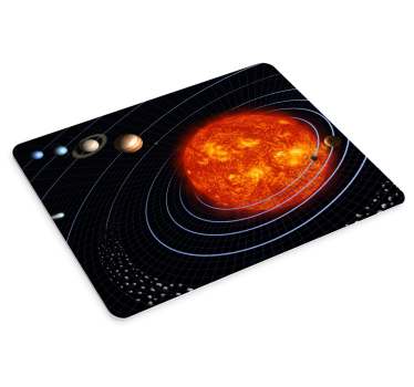 World map mouse pad solar system design - TenStickers