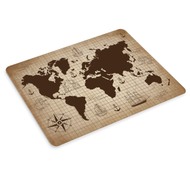World map mouse pad retro globe design - TenStickers