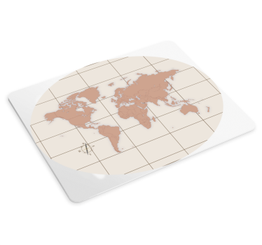 World map mouse pad stylish world map - TenStickers