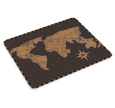 World map mouse pad extensive global map - TenStickers