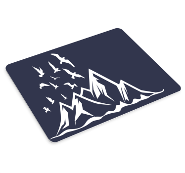 World map mouse pad majestic mountain range - TenStickers