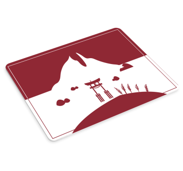 World map mouse pad with japanese torii gate design - TenStickers