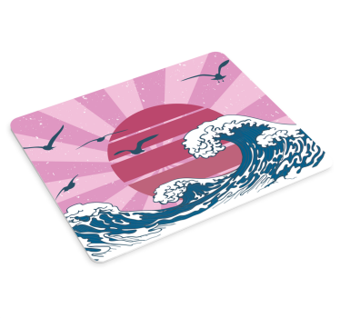 World map mouse pad with artistic ocean design - TenStickers