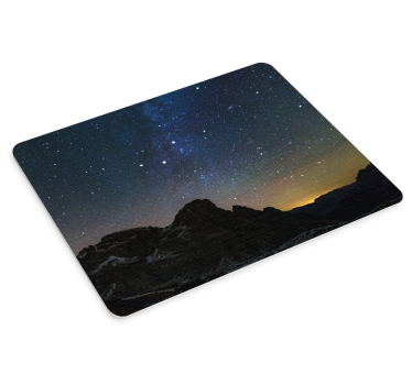 World map mouse pad starry mountain view - TenStickers
