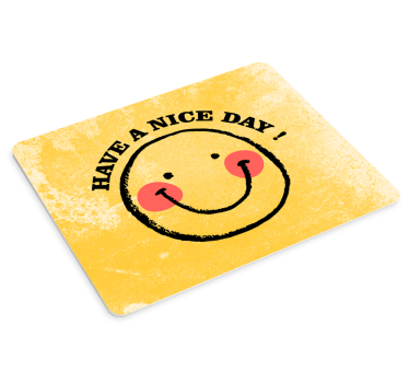Mouse pad quotes happy smiley face - TenStickers