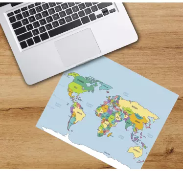 Geographic and political map mouse mat - TenStickers