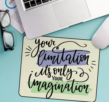 Mouse pad quotes embrace your limits with strength - TenStickers