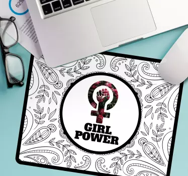 Mouse pad quotes empowerment floral design - TenStickers