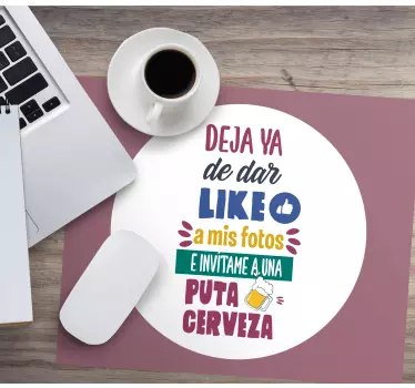 Mouse pad quotes fun social invitation - TenStickers