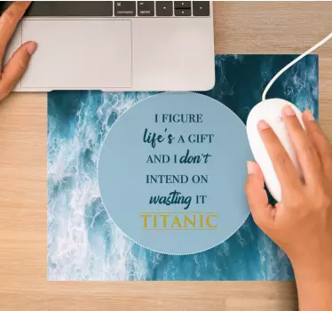 Mouse pad quotes inspirational waves quote - TenStickers
