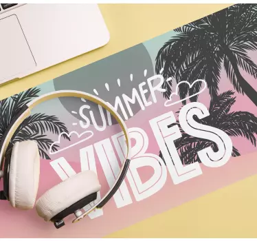 Mouse pad quotes tropical summer vibes - TenStickers