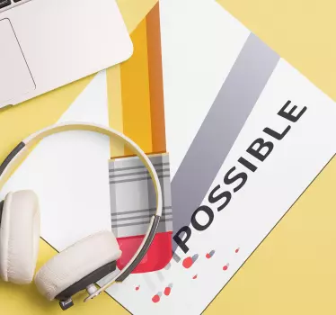 Nothing is impossible mouse pad with quotes - TenStickers