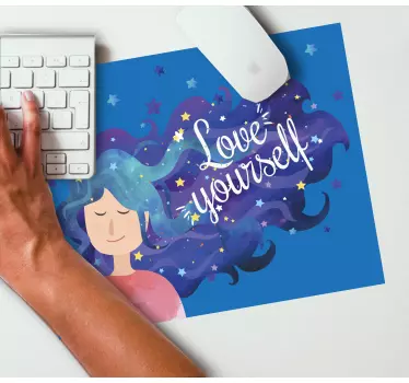 Starry Hair Inspiration mouse pad quotes - TenStickers