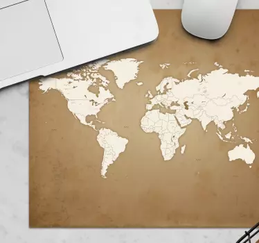Vintage background map mouse mat - TenStickers
