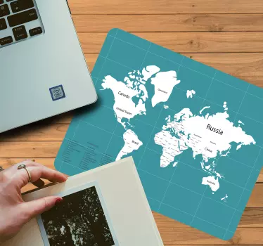 World map mouse pad comprehensive global map - TenStickers