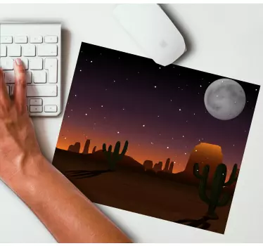 World map mouse pad desert night sky - TenStickers
