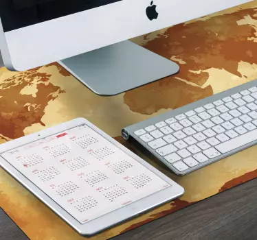 World map mouse pad retro global map design - TenStickers