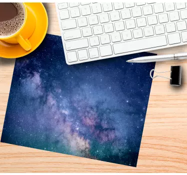 World map mouse pad starry cosmic scene - TenStickers