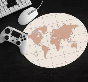 World map mouse pad stylish world map - TenStickers