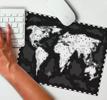World map mouse pad stylized global map - TenStickers