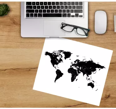 World map mouse pad stylized global outline - TenStickers