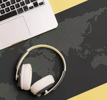 World map mouse pad stylized world outline - TenStickers