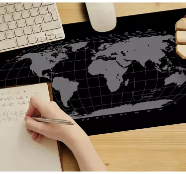 World map mouse pad with world map grid design - TenStickers