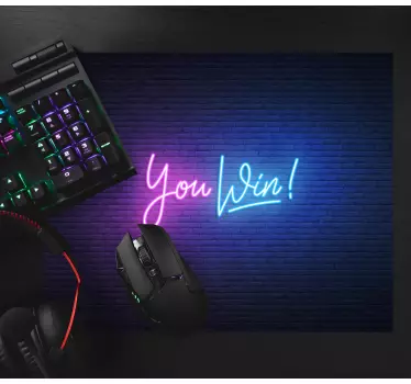 You win mousepad with quotes - TenStickers