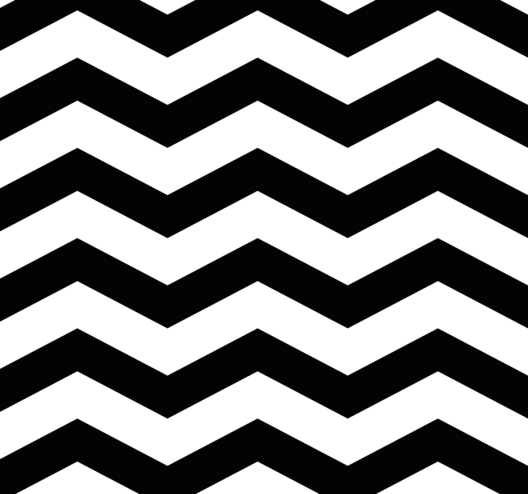 White and black chevron pattern kitchen roller blind - TenStickers