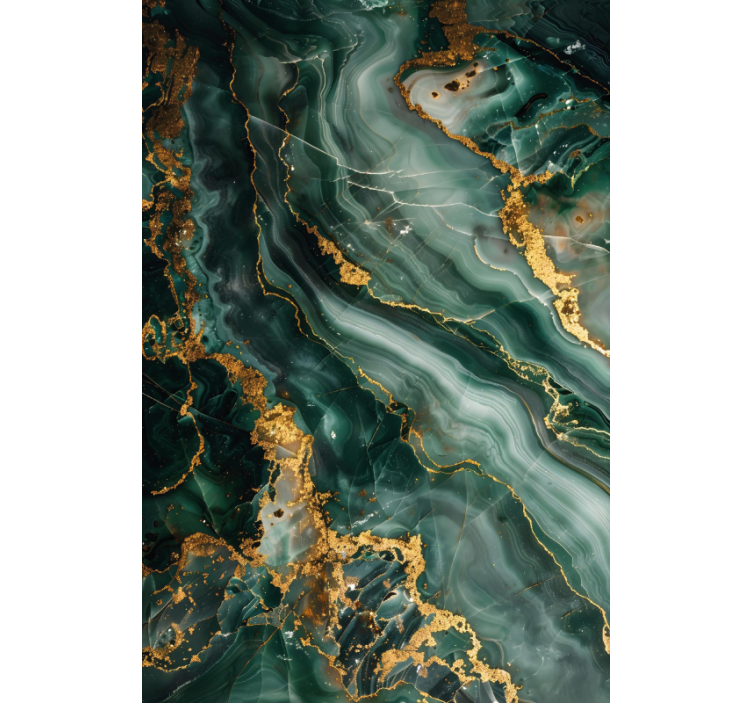 Luxurious green marble imitation bathroom roller blind - TenStickers