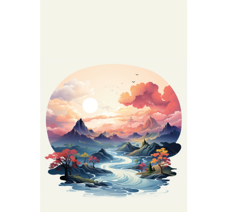 Colorful zen pattern bathroom roller blind - TenStickers