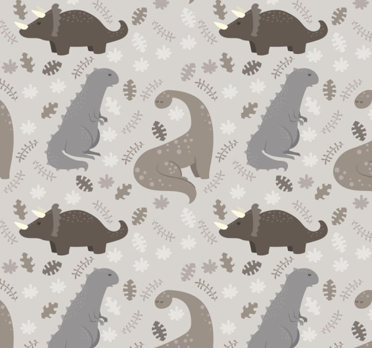 Grey pattern dinosaur roller blind - TenStickers