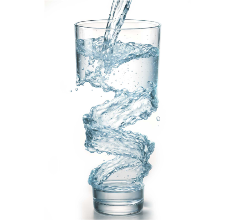 Glass of water  kitchen roller blind - TenStickers